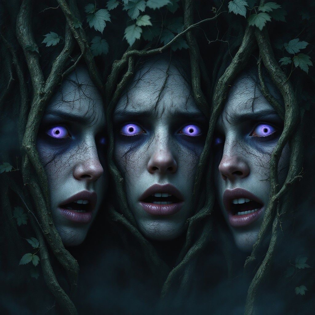 Free Forest Faces Emerge Image - Horror, Supernatural, Forest ...