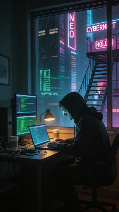 Free Neon Night Hacker Image - Cyberpunk, Hacker, Neon | Download at ...