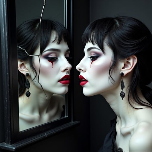 Free Haunting Gothic Reflection Image - Vampire, Gothic, Reflection ...