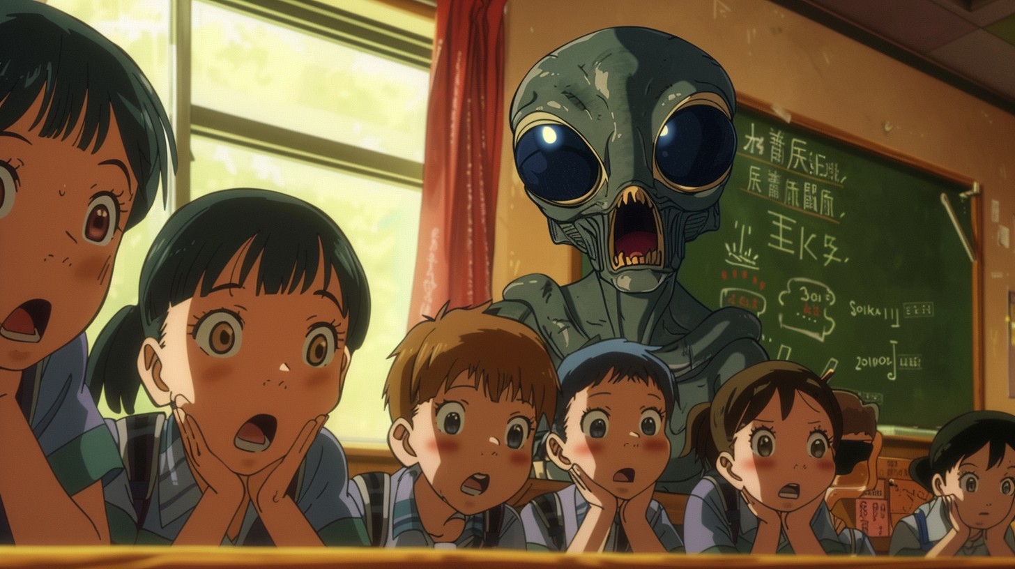 Free Alien Classroom Surprise Image - Animated, Students, Alien ...