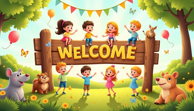 Free Joyful Welcome Scene Image - Welcome, Children, Cartoon | Download ...