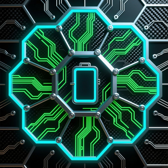 Free Teal Battery Array Image - Batteries, Teal, Hexagonal | Download ...