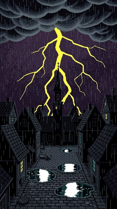 Download Pixel City Storm Stock Images for Free | StockCake