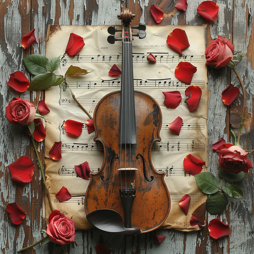 Free Violin and Roses Image - Violin, Roses, Music | Download at StockCake