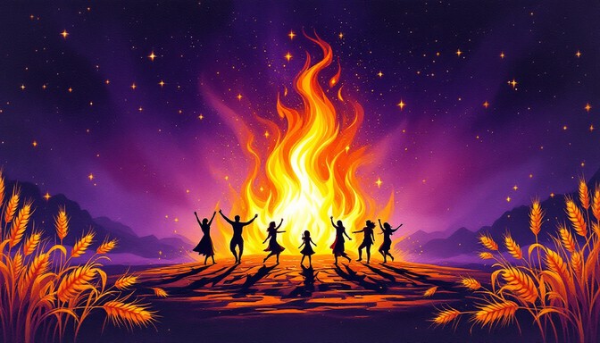 Free Fiery Lohri Celebration Image - Lohri, Bonfire, Celebration ...
