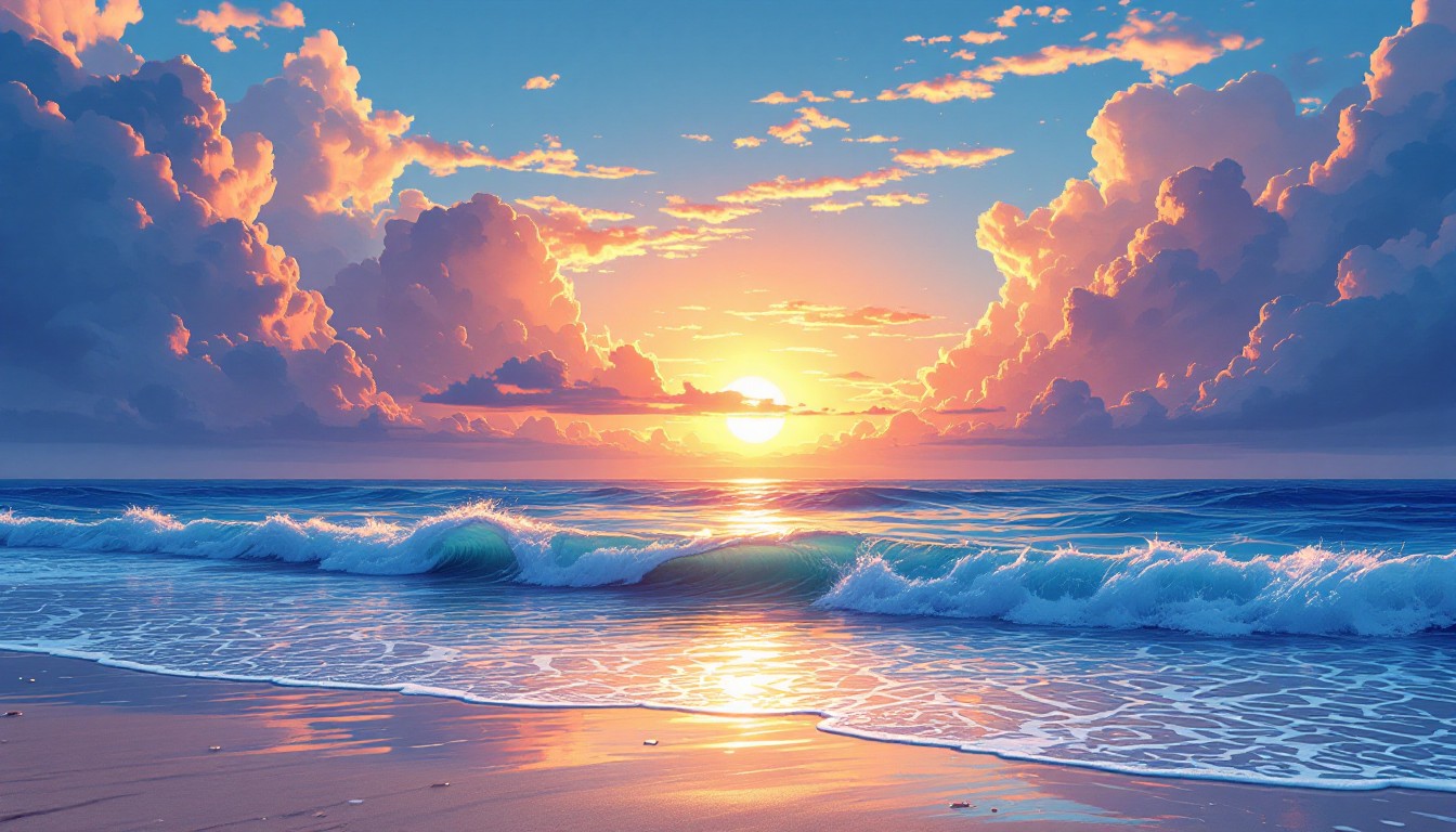 Free Serene Ocean Sunrise Image - Sunrise, Beach, Ocean | Download at ...