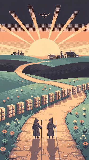 Free Pixel Dawn Journey Image - Pixel, Retro, 8-bit | Download at StockCake