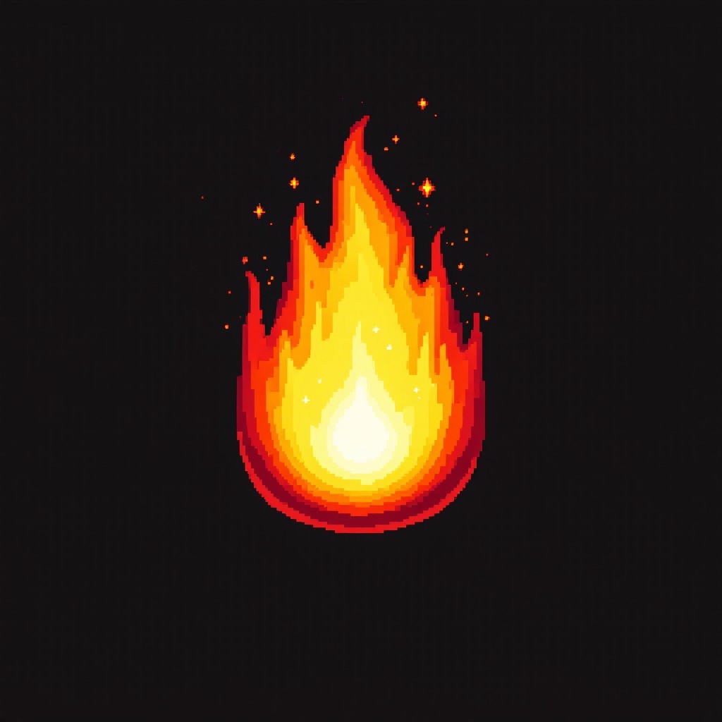 Free Pixelated Fire Dancing Image - Pixel, Fire, Flame | Download at ...