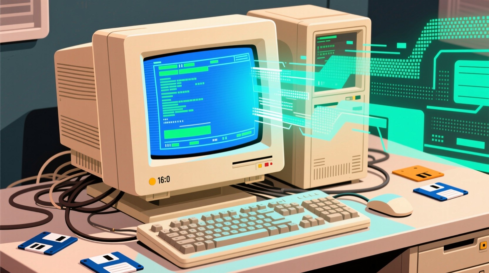 Download Vintage Tech Portal Image - Retro, Nostalgic, Computer | StockCake