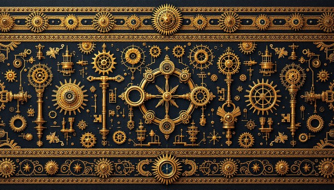Free Steampunk Textile Pattern Image - Steampunk, Textile, Pattern ...