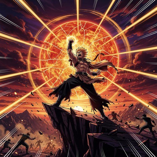 Free Solar Battle Cry Image - Anime, Warrior, Sunset | Download at ...