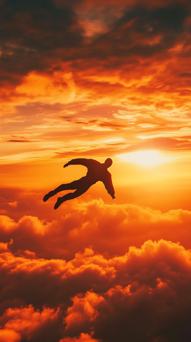Free Skydiving at Sunset Image - Skydiving, Sunset, Clouds | Download ...