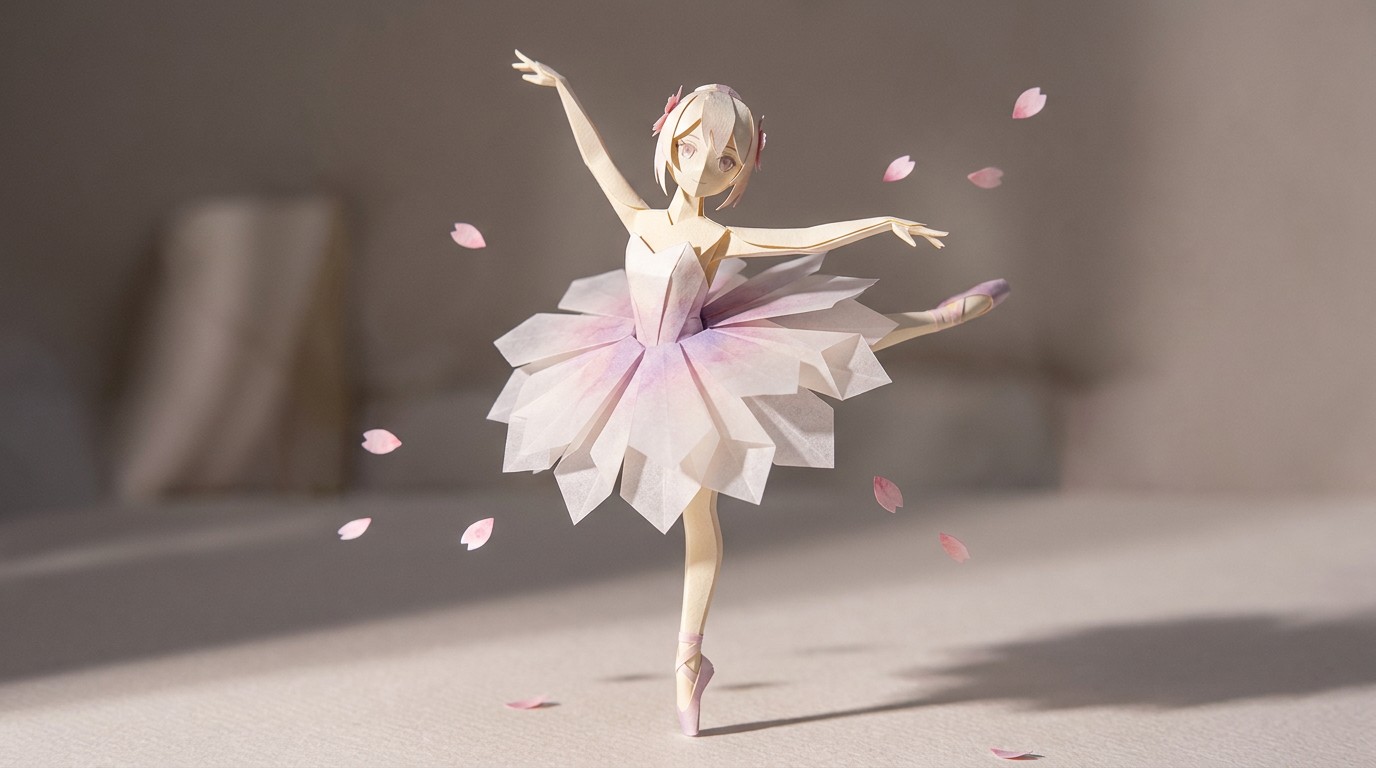 Paper Model Walzer Free Paper Ballerina Dance Image - Ballerina, Origami, Papercraft ...