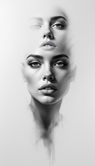 Progressive Drawling Free Drawing Process Revealed Image - Portrait, Graphite, Drawing ...
