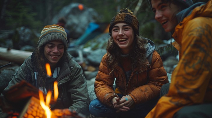 Free Campfire Laughter Moments Image - Friends, Campfire, Laughter ...