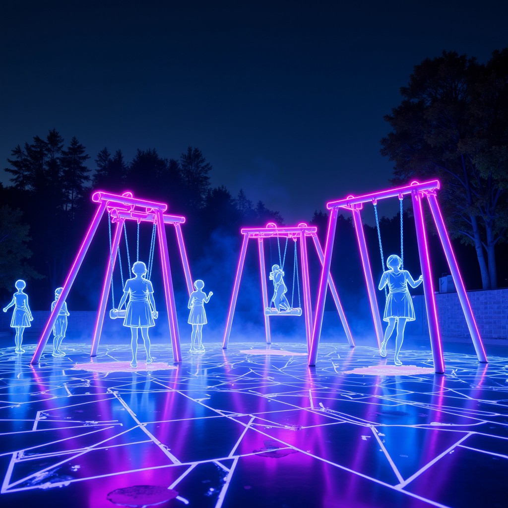 Free Neon Playground Dreams Image - Futuristic, Neon, Holographic ...