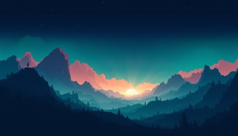 Free Misty Mountain Dawn Image - Pixel, Mountains, Fog | Download at ...