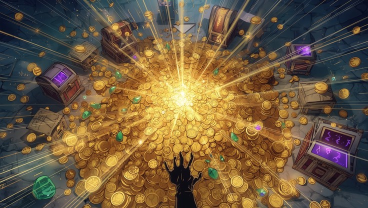 Free Magical Treasure Overflows Photo - Treasure, Gold, Anime ...