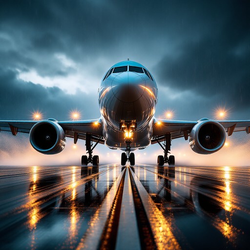 Free Plane Landing Rain Image - Airplane, Runway, Rain | Download at ...