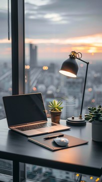 Free Urban Workspace View Image - Office, Cityscape, Sunset | Download ...