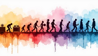 Evolution Background Ideas Free Evolution Through Time Image - Evolution, Silhouettes, Watercolor ...