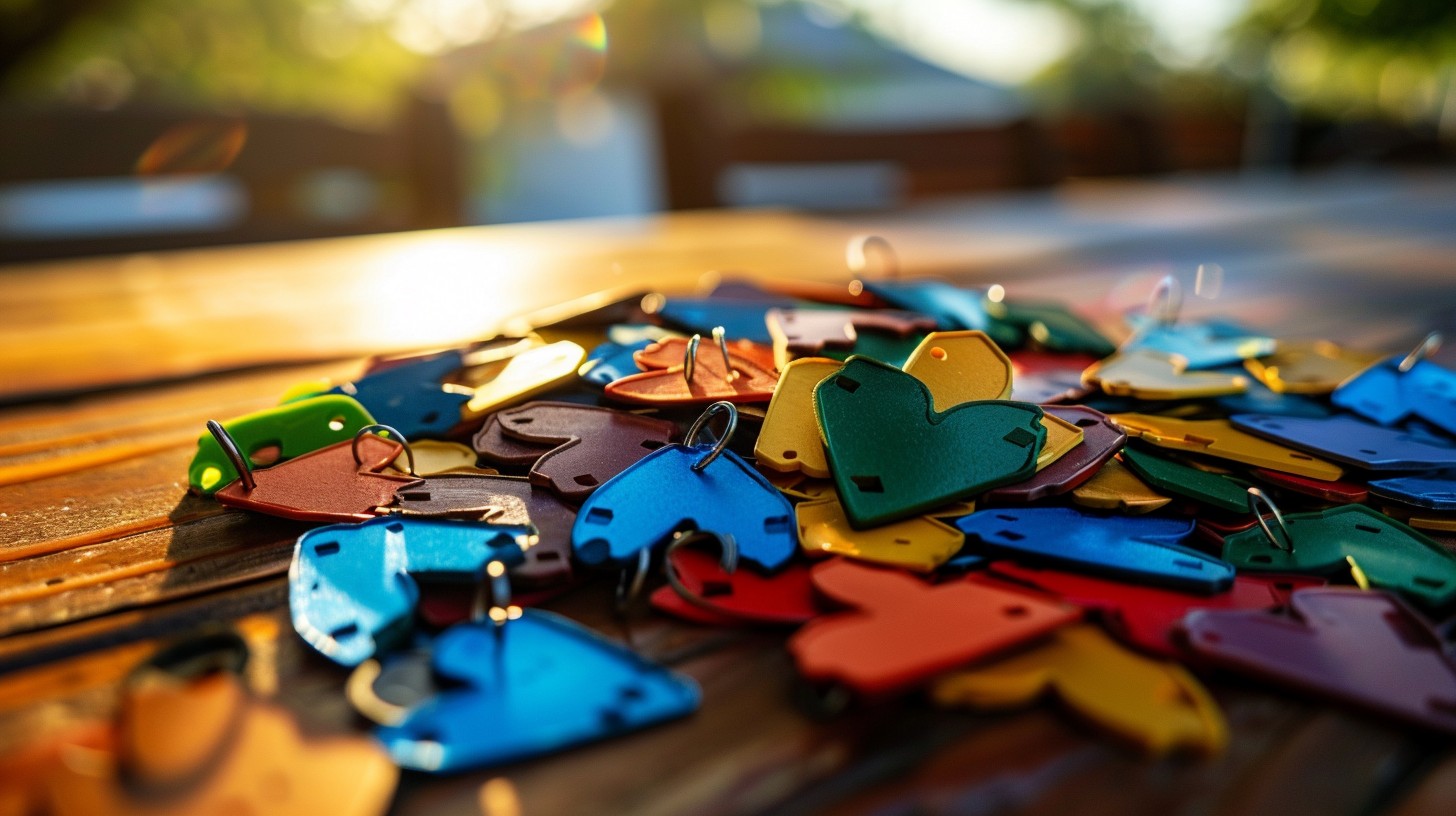 Free Colorful bell tags Photo - Colors, Sunset, Wooden | Download at ...