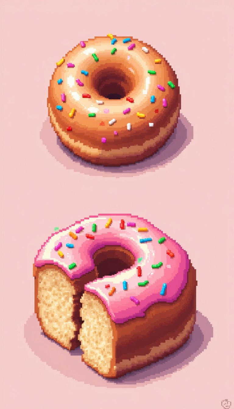 Free Pixel Donut Study Image - Donut, Pixel, Isometric | Download at ...
