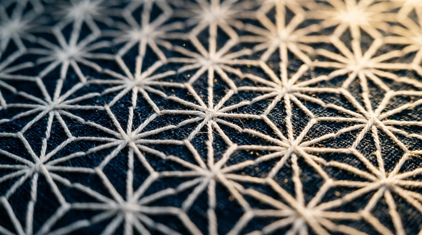 Stitching Geometry Free Indigo Thread Geometry Image - Indigo, Stitching, Geometric ...
