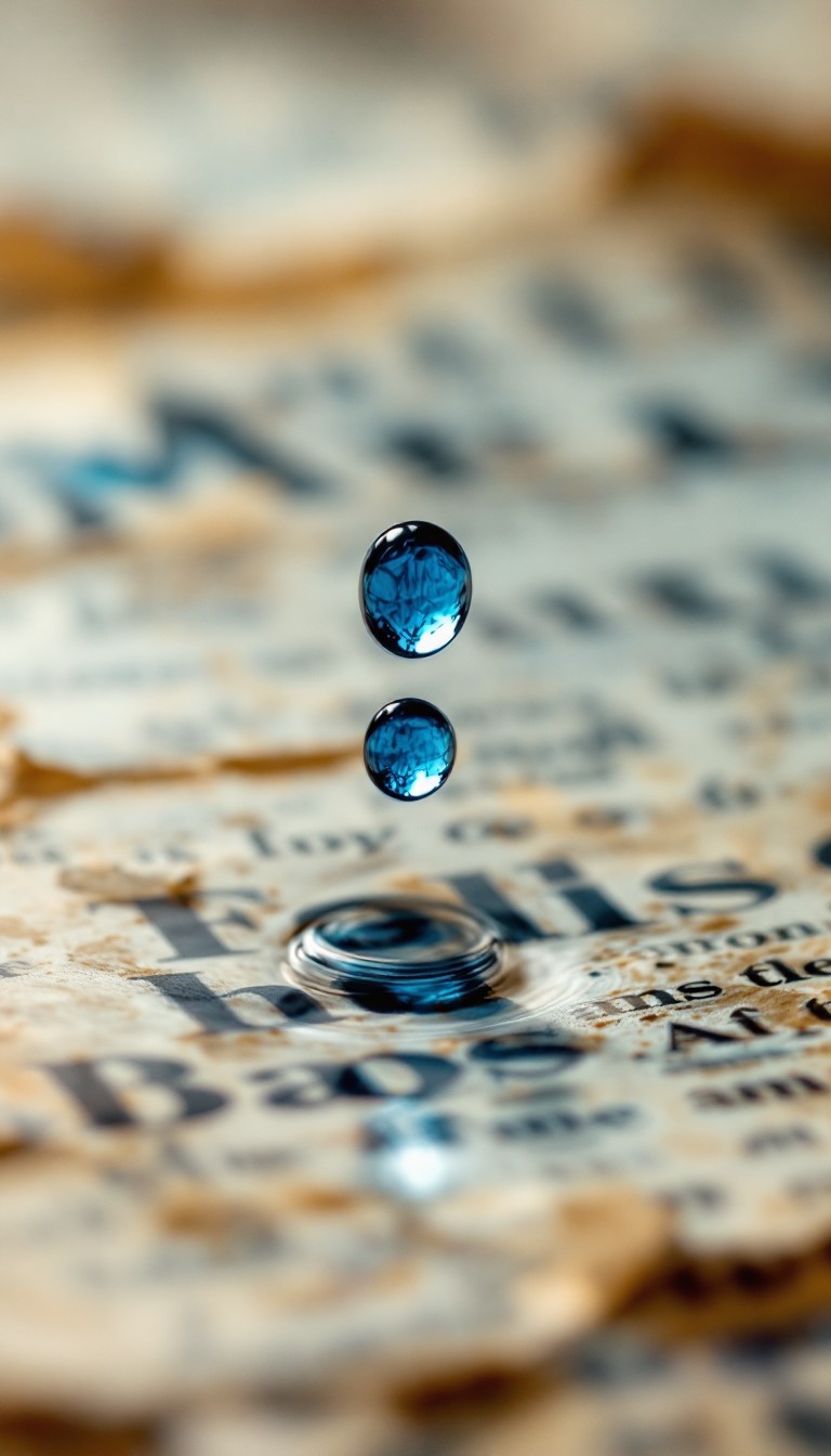 Free Suspended Blue Drop Image - Macro, Droplet, Ink | Download at ...