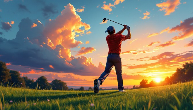 Free Sunset Golf Swing Image - Golf, Sunset, Sports | Download at StockCake