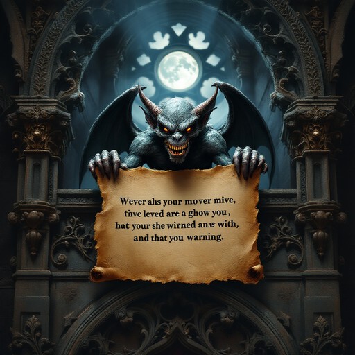 Warning Scroll Free Gargoyle's Warning Scroll Image | Download at StockCake