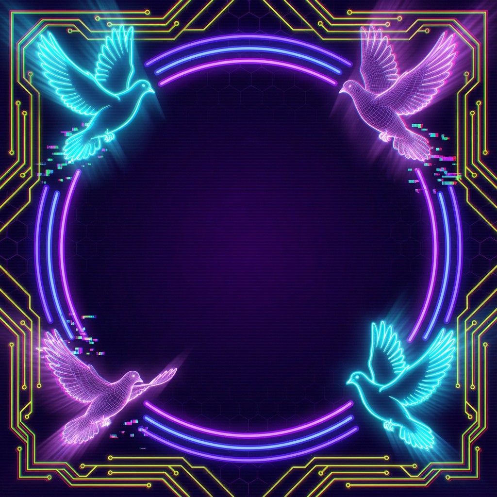 Neon Cod Border Free Neon Dove Border Image - Cyberpunk, Neon, Holographic | Download ...