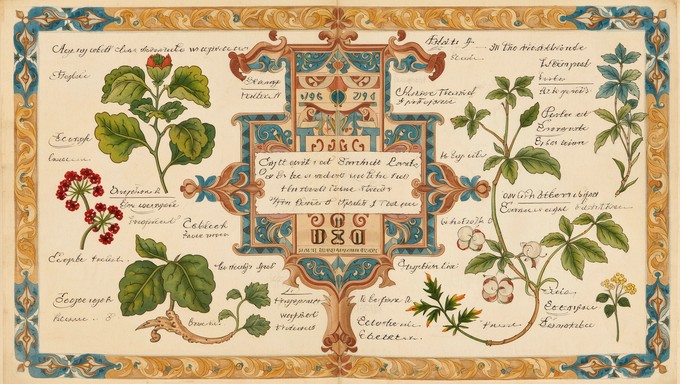 Botanic Chart Free Historical Botanical Chart Image - Botanical, Herbal, Vintage ...