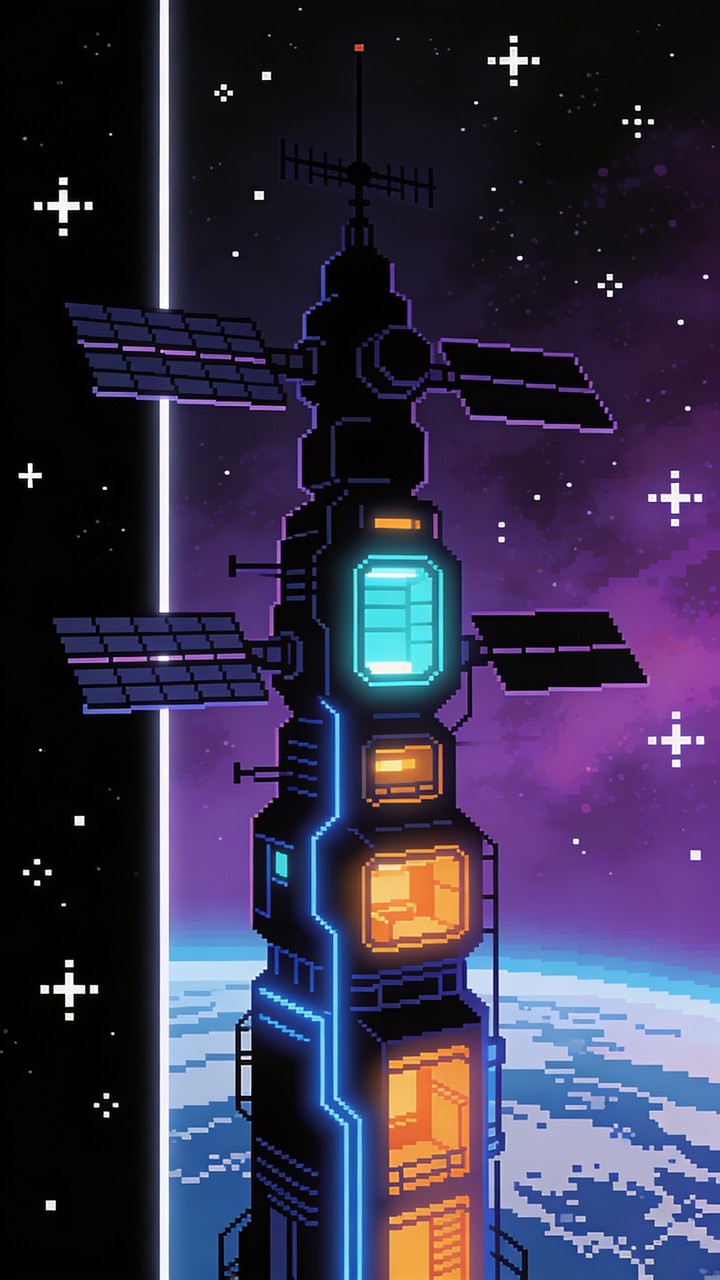 Free Pixel Space Station Image - Space, Station, Pixel | Download at ...