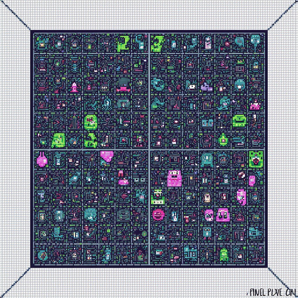 Free Pixelated Fractal Inception Image - Pixelart, Recursive, Digital ...