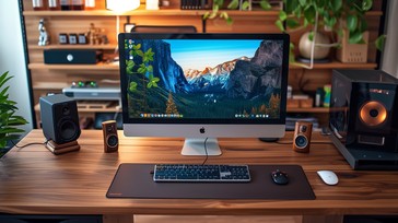 Desktop Computer Arrangements Free Organized Desk Setup Image - Desk, Computer, Plants | Download at ...
