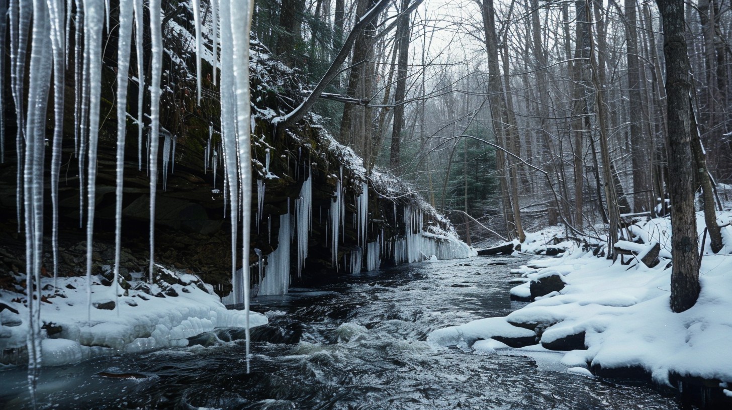Isicle Ridge River Free Icicles by River Image - Winter, River, Icicles | Download at ...