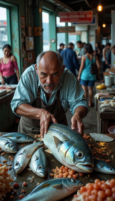 Fishmonger Def Free Fishmonger at Work Image - Fishmonger, Market, Fresh | Download at ...
