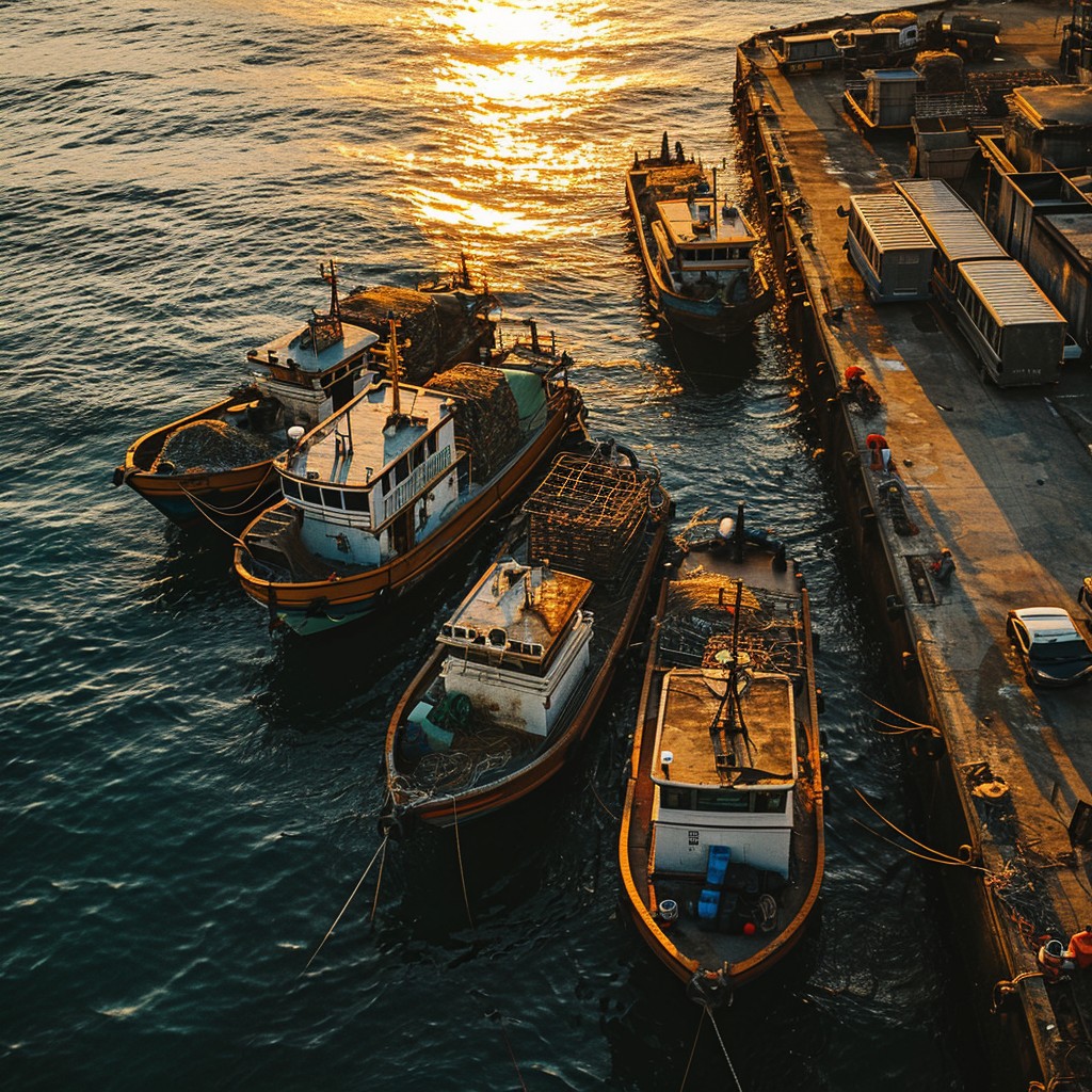 Free Sunset Harbor Scene Image - Sunset, Harbor, Boats | Download at ...