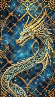 Free Celestial Dragon Pattern Image - Dragon, Celtic, Mystical ...