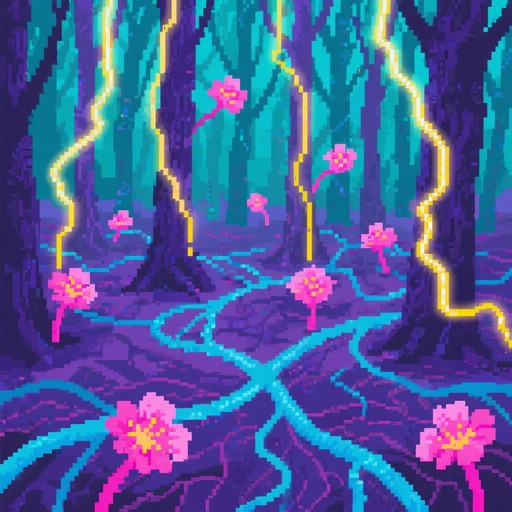Free Glowing Neural Forest Image - Pixel, Forest, Neural | Download at ...