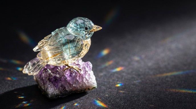 Free Crystalline Bird Sculpture Image - Crystal, Gemstone, Bird ...