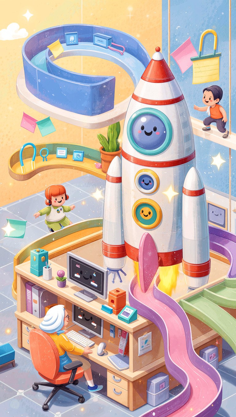 Free Magical Office Wonderland Image - Whimsical, Office, Illustration ...