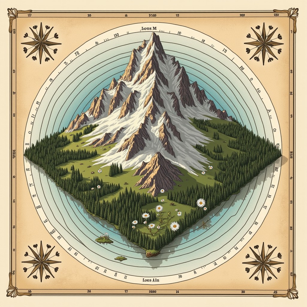 Topanic Free Alpine Topographic Artistry Image - Mountain, Cartography ...