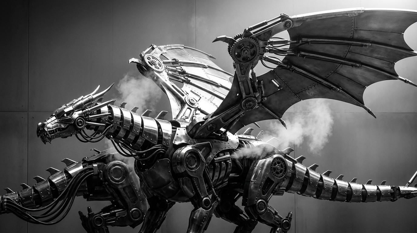 Free Mechanical Dragon Engineering Image - Dragon, Mechanical, Robotic ...