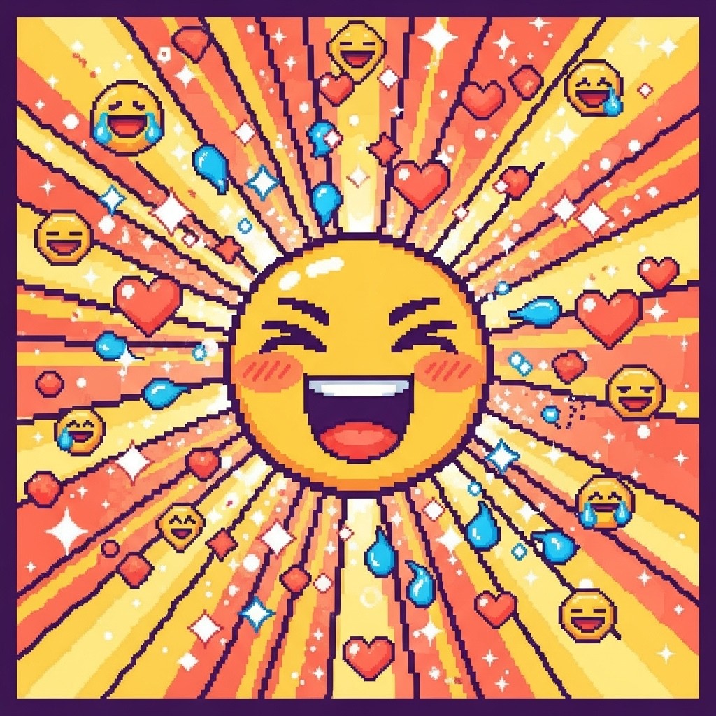 Free Pure Pixel Joy Image - Happy, Emoji, Pixel | Download at StockCake