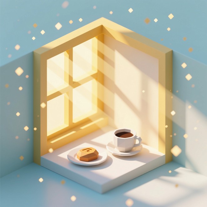 Free Peaceful Morning Glow Image - 3d, Isometric, Illustration ...