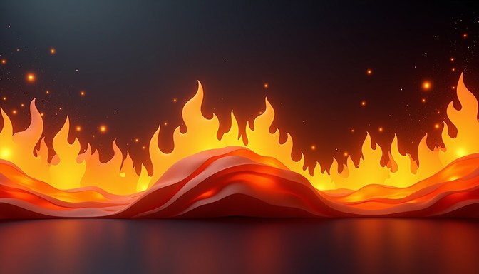 Fire Wave Designs Free Dynamic Flame Wave Image - Flame, Fire, Wave | Download at StockCake
