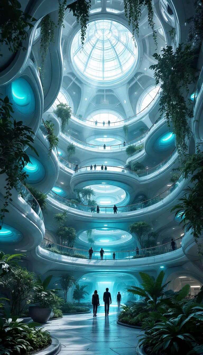 Free Futuristic Vertical Paradise Image - Space, Colony, Atrium ...