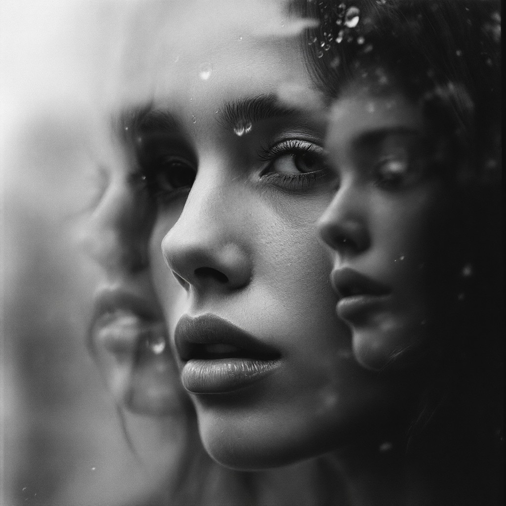 Free Raindrops And Reflections Image - Portrait, Monochrome, Rain ...